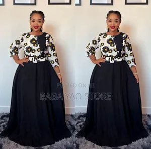 Women's African New Fashion Printed Long-Sleeved High-Waist