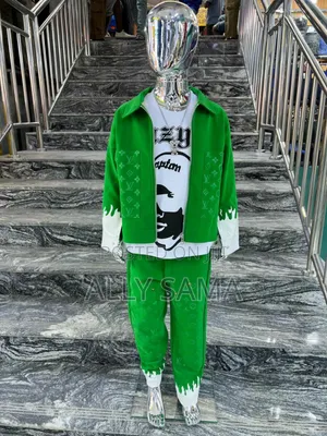 Boys Full Louis Vuitton Green Material Leather