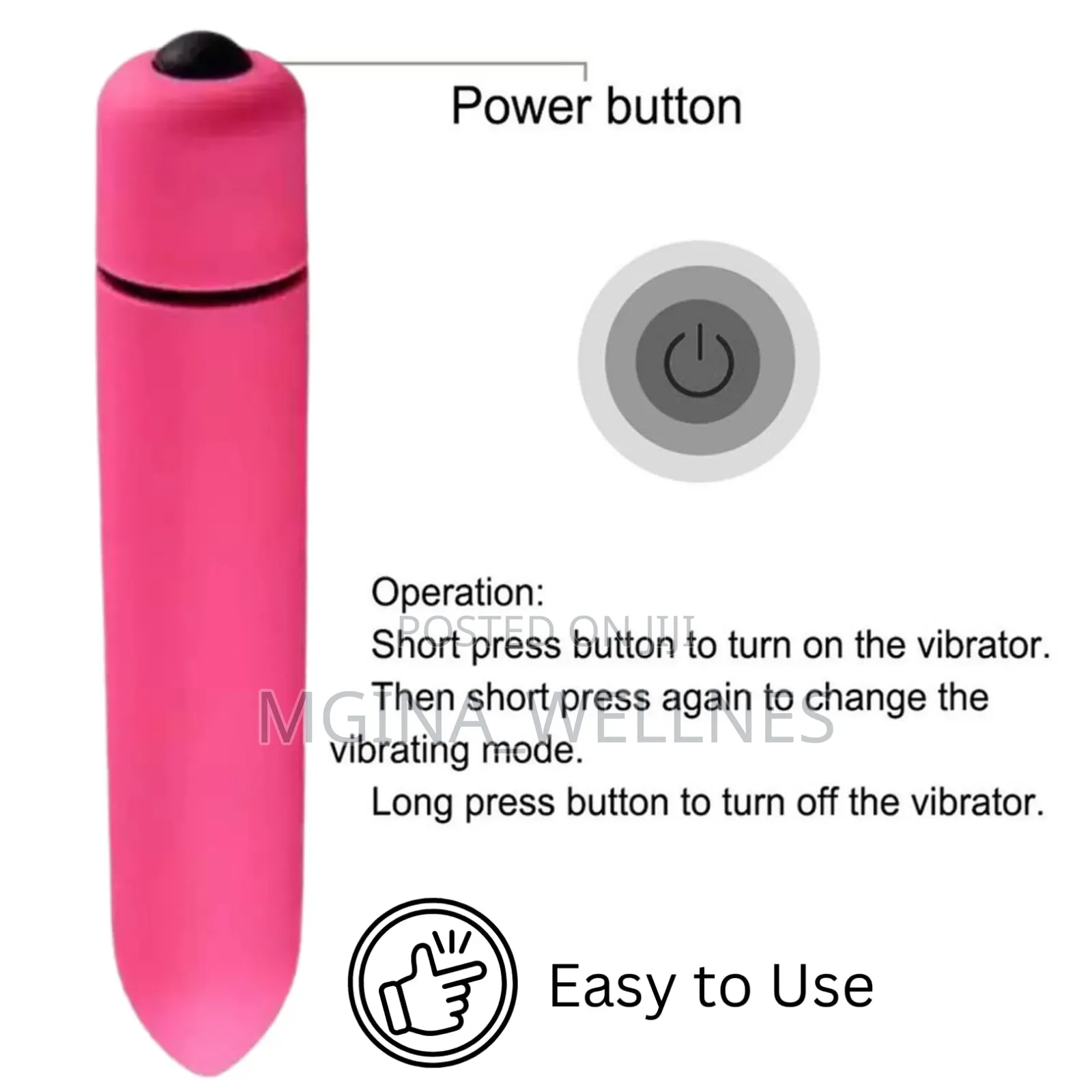 10 Speed Mini Bullet Vibrator, G Spot Powerful, Waterproof
