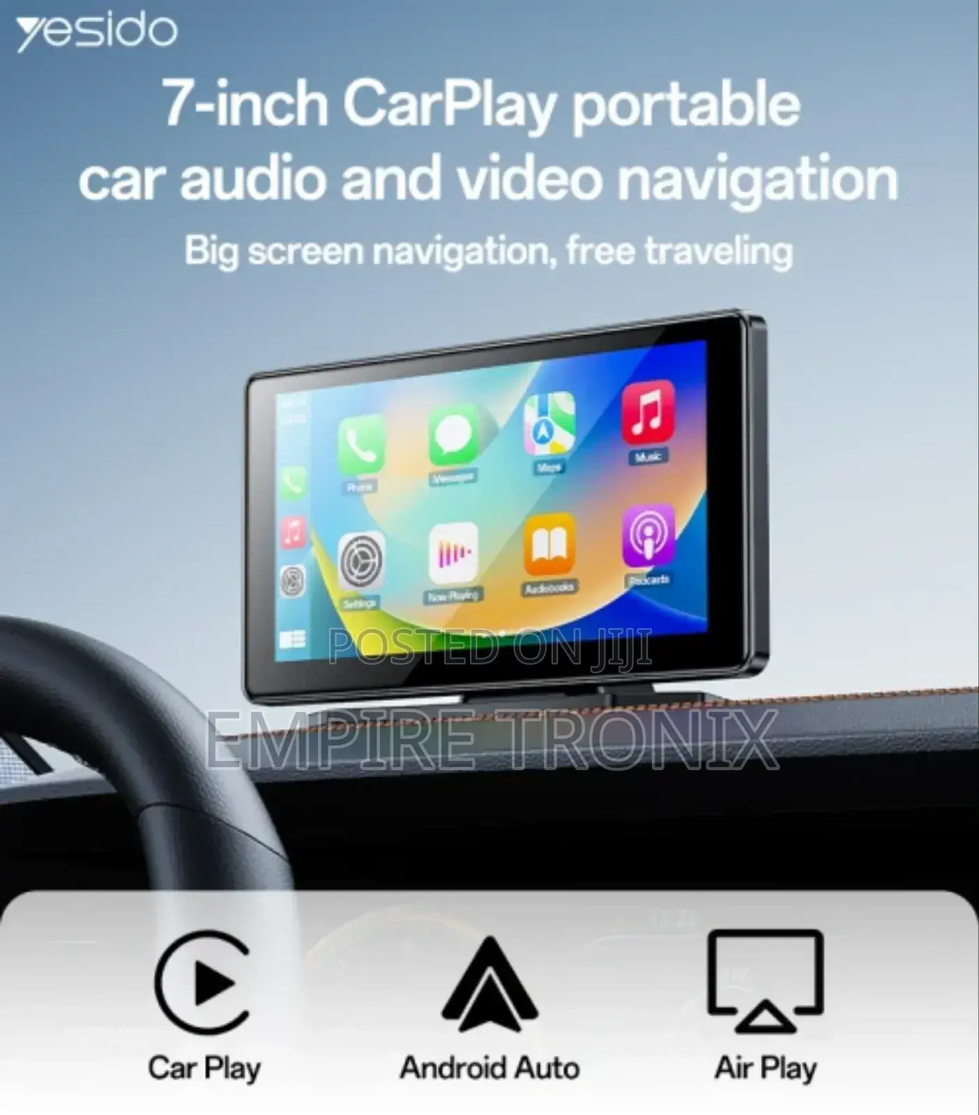 Yesido Km17 7inch Built-in Mic Portable Car Audio and Video