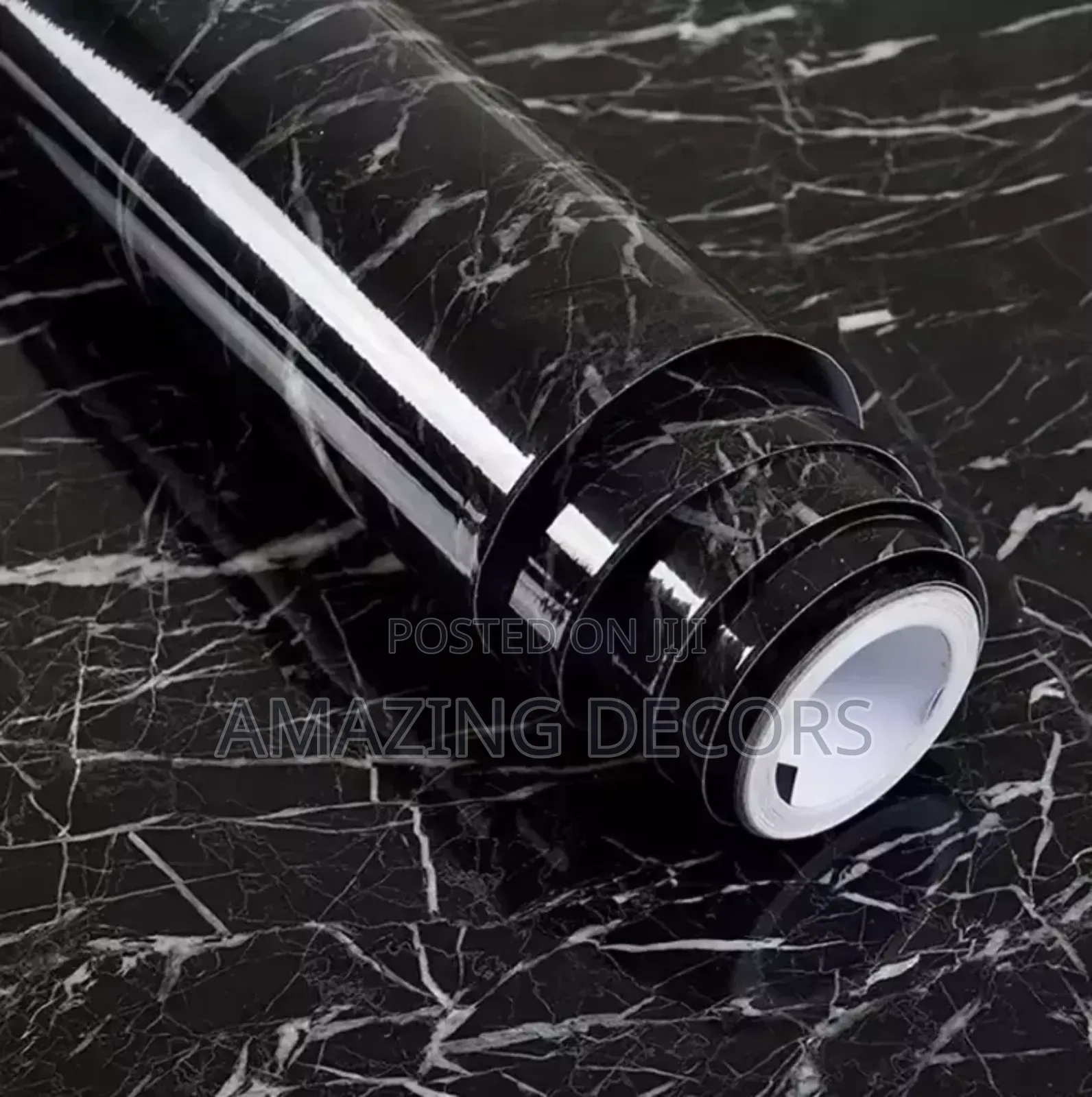 Black Marble Contact Paper