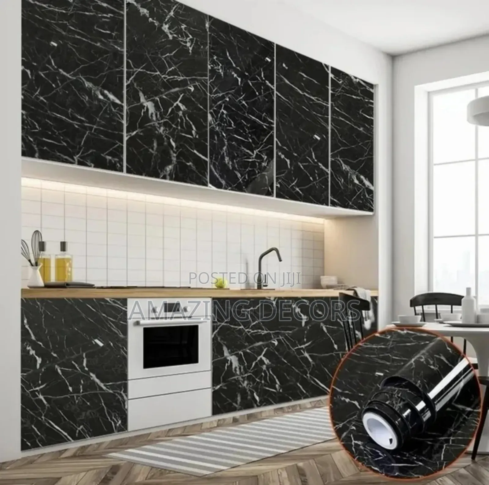 Black Marble Contact Paper