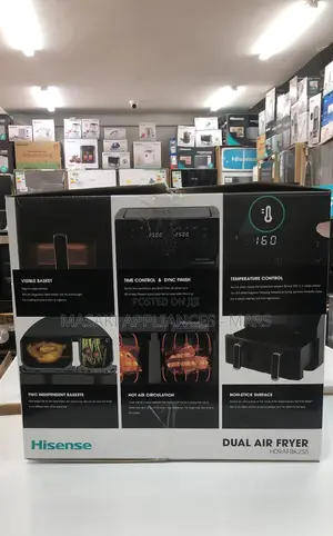 New Hisense Dual Air Fryer H09afbk2s5. 8.6litres 2700watts