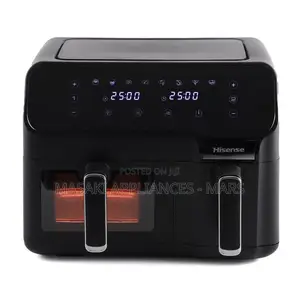 New Hisense Dual Air Fryer H09afbk2s5. 8.6litres 2700watts
