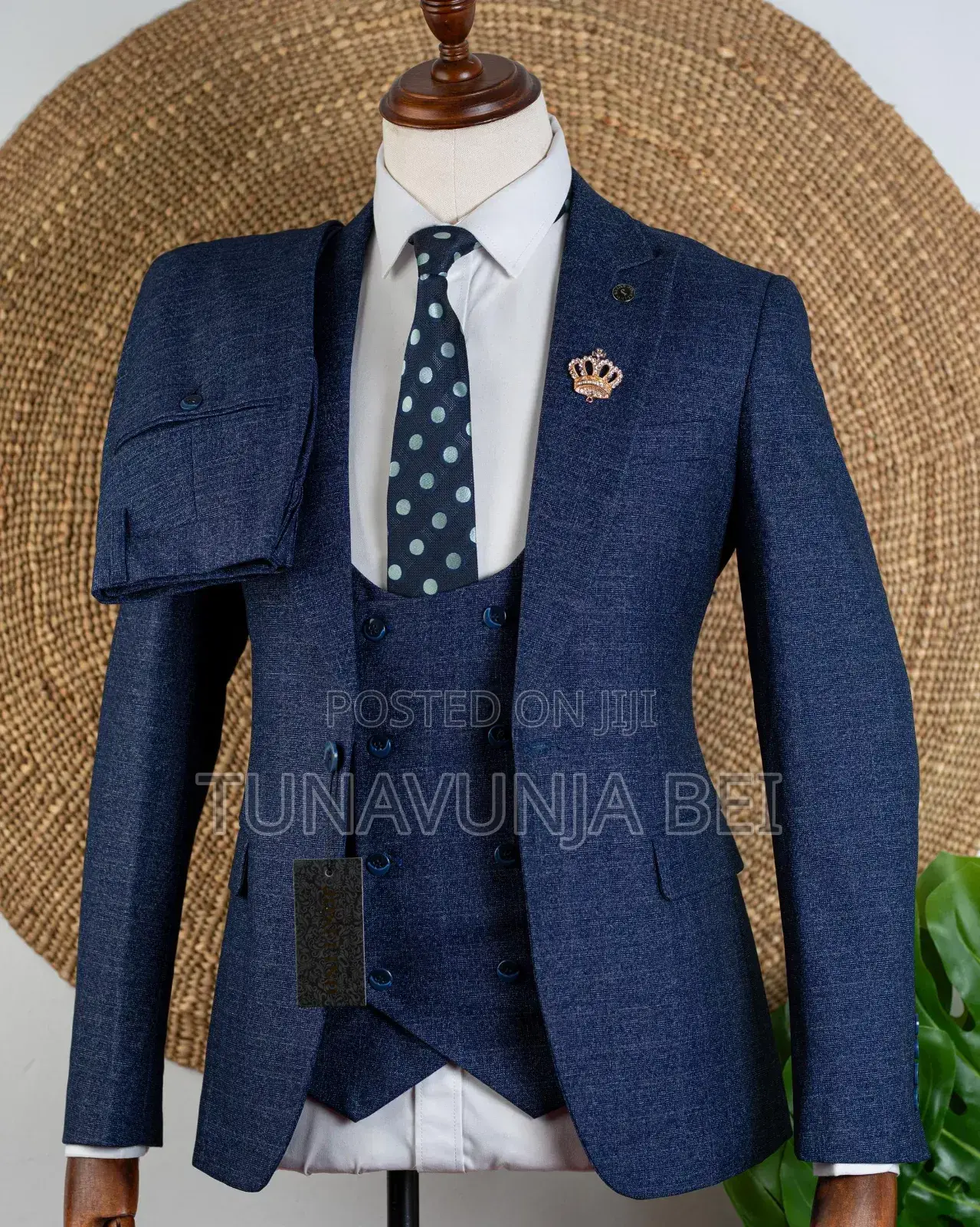 Blue Dark Material Suit