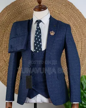 Blue Dark Material Suit