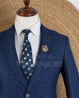 Blue Dark Material Suit