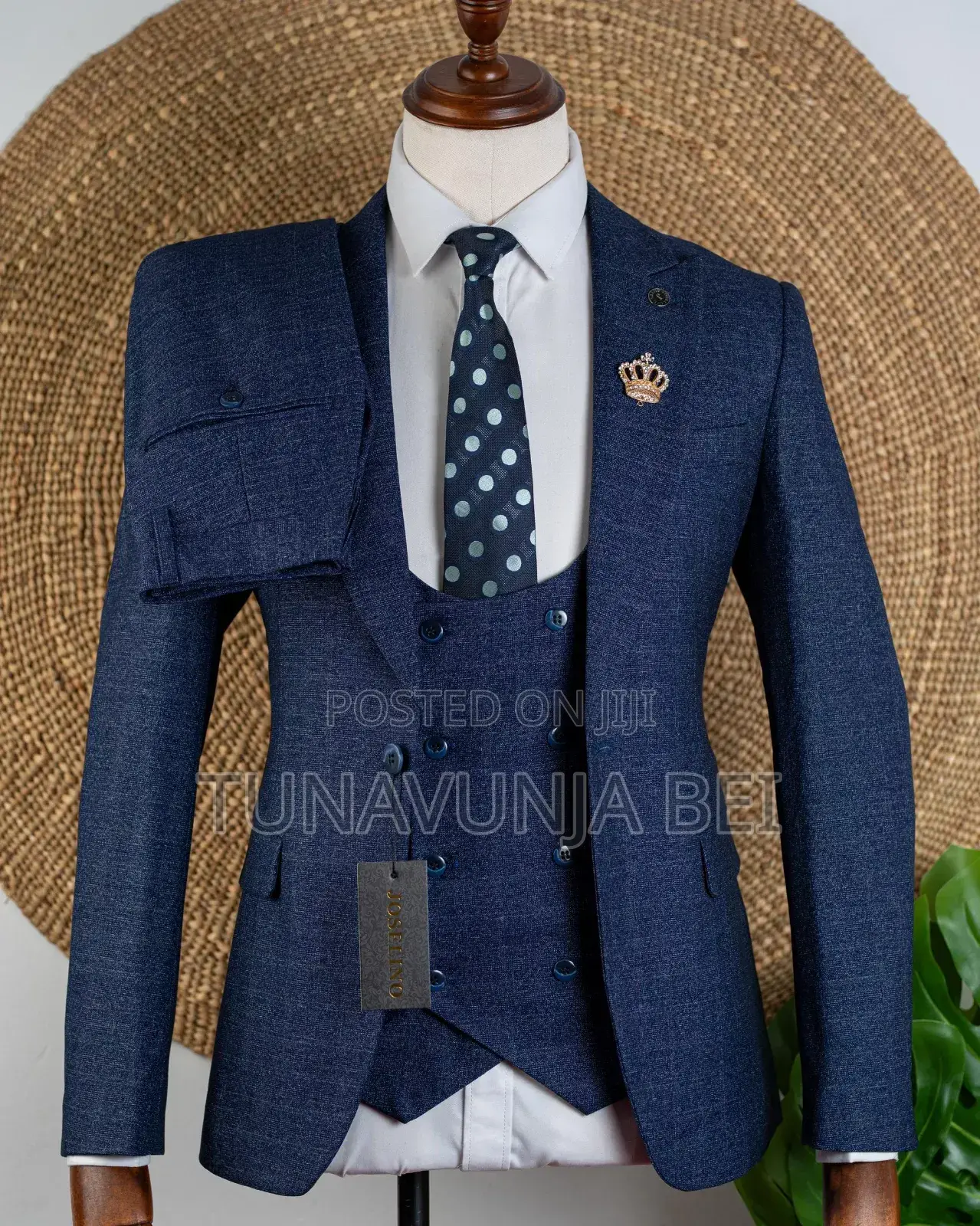 Blue Dark Material Suit