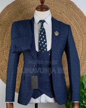 Blue Dark Material Suit
