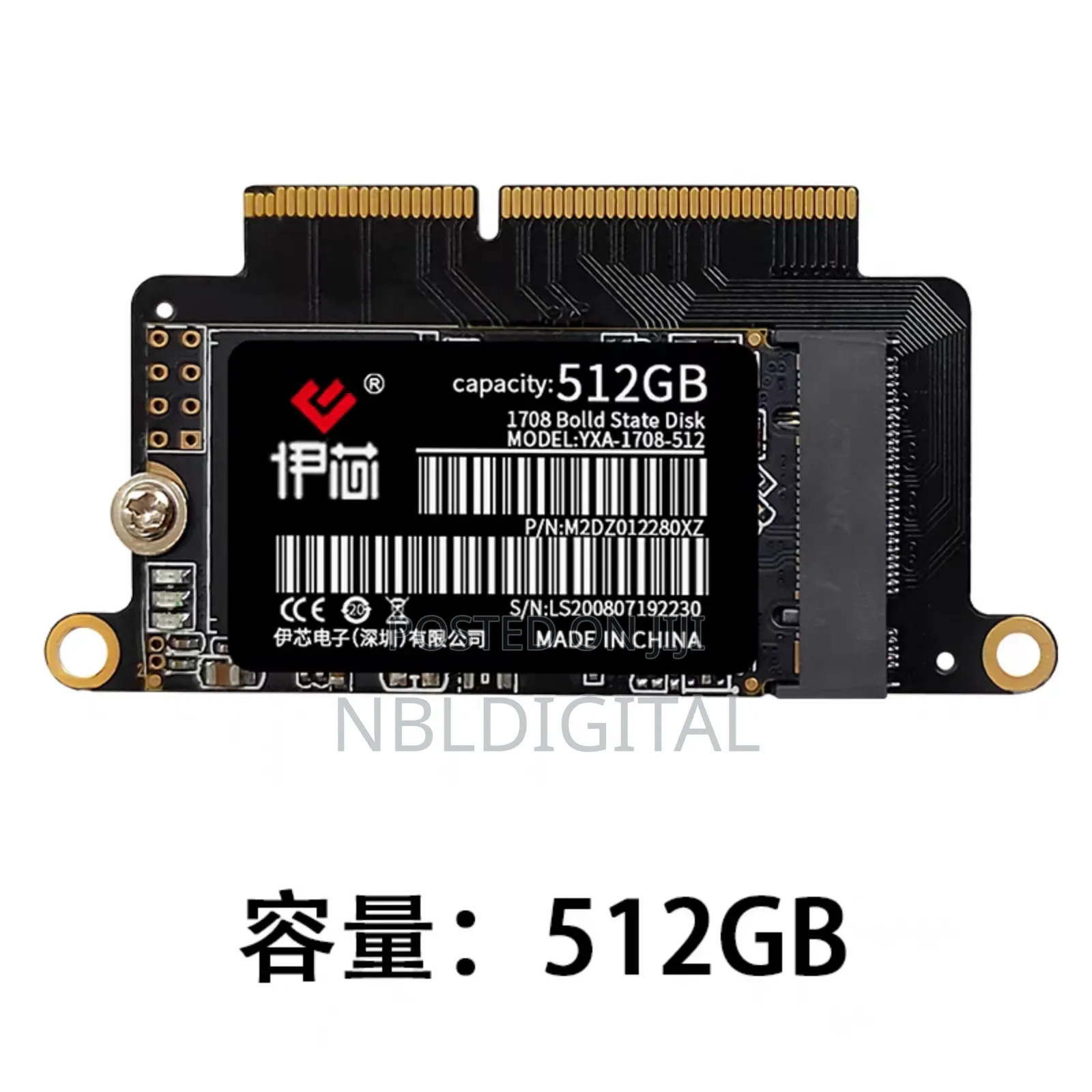 Original 512gb Nvme Macbook Pro SSD Model A1708 2016 2017