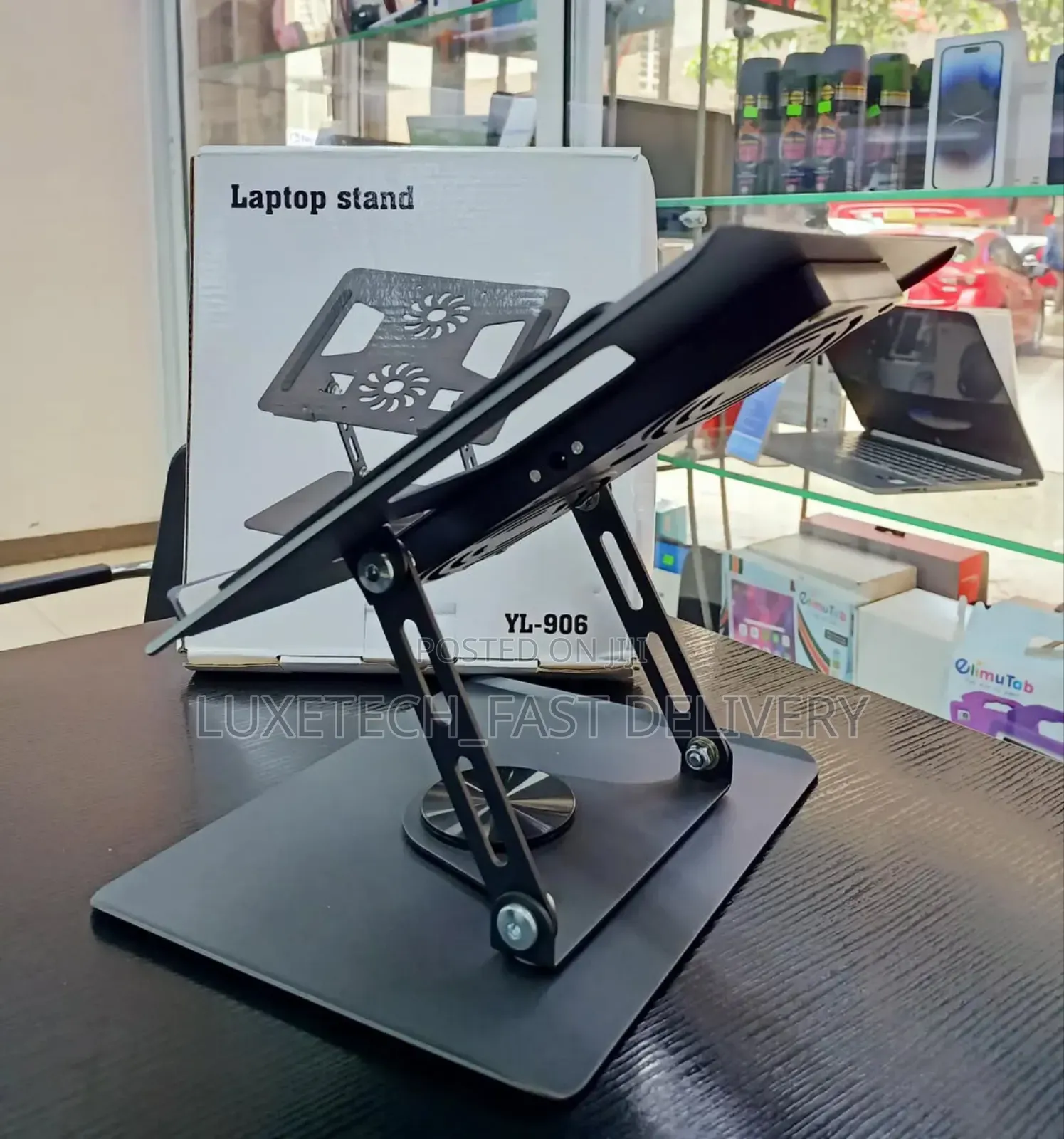 Premium 360-Degree Rotating Laptop Stand With Cooling Fans