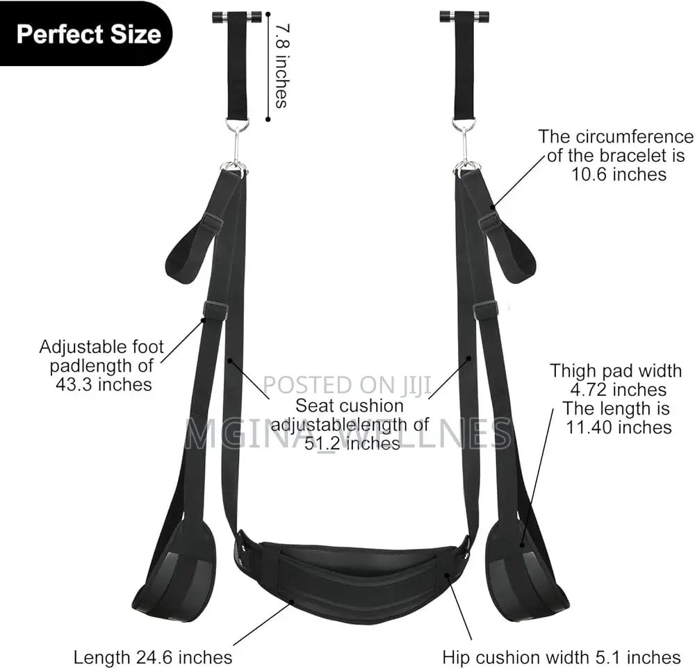 Sex Slings With Adjustable Straps, Hanging Door Handcuffs