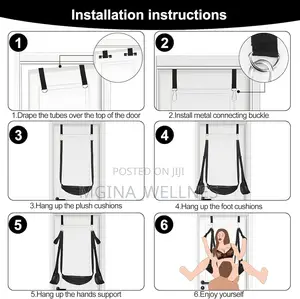 Sex Slings With Adjustable Straps, Hanging Door Handcuffs