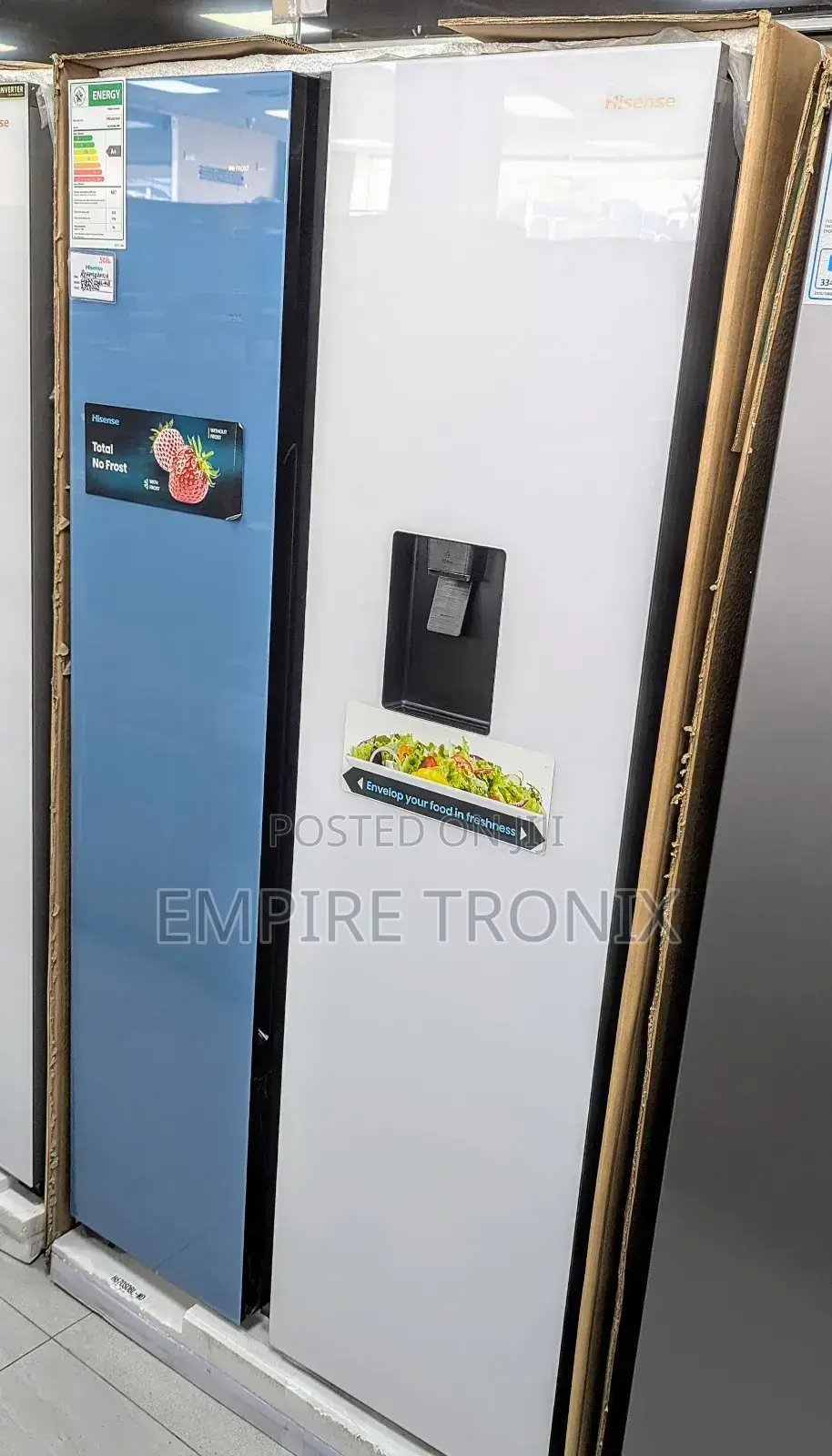 Hisense H670sdbl-Wd | (Side by Side) Refrigerator 508 Litre