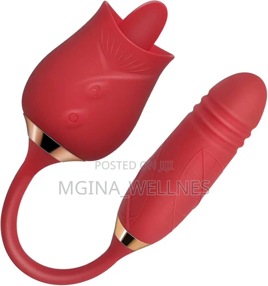 10 Modes Licking Sucking 2 in 1 Rose Vibrators for Women