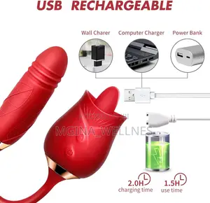 10 Modes Licking Sucking 2 in 1 Rose Vibrators for Women
