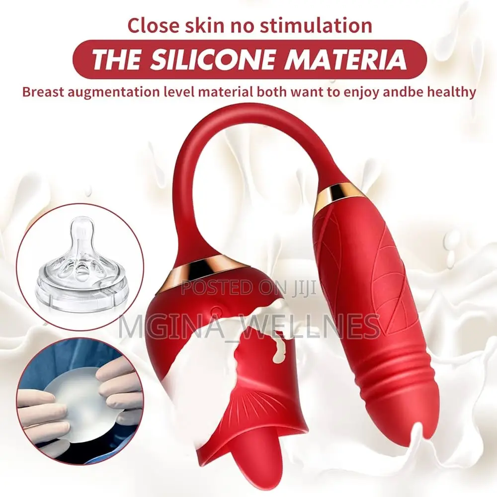 10 Modes Licking Sucking 2 in 1 Rose Vibrators for Women