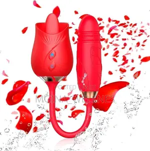 10 Modes Licking Sucking 2 in 1 Rose Vibrators for Women