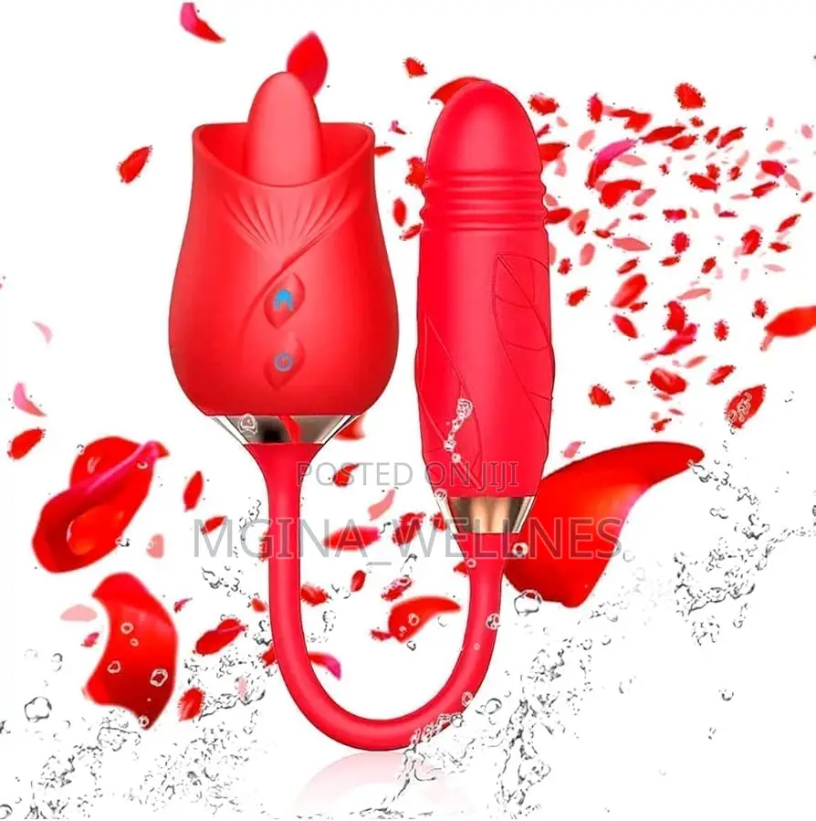 10 Modes Licking Sucking 2 in 1 Rose Vibrators for Women