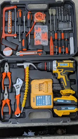 Power Drill Tools Box Mashine 2battery Rechargeable