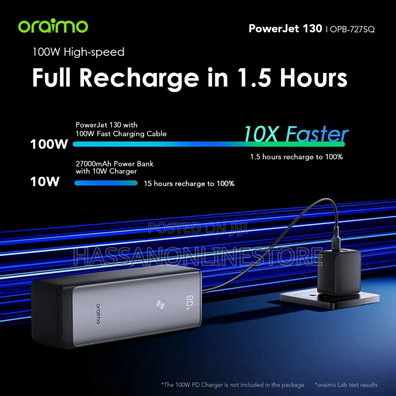 Oraimo Powerjet 130 27600mah 130w Power Bank