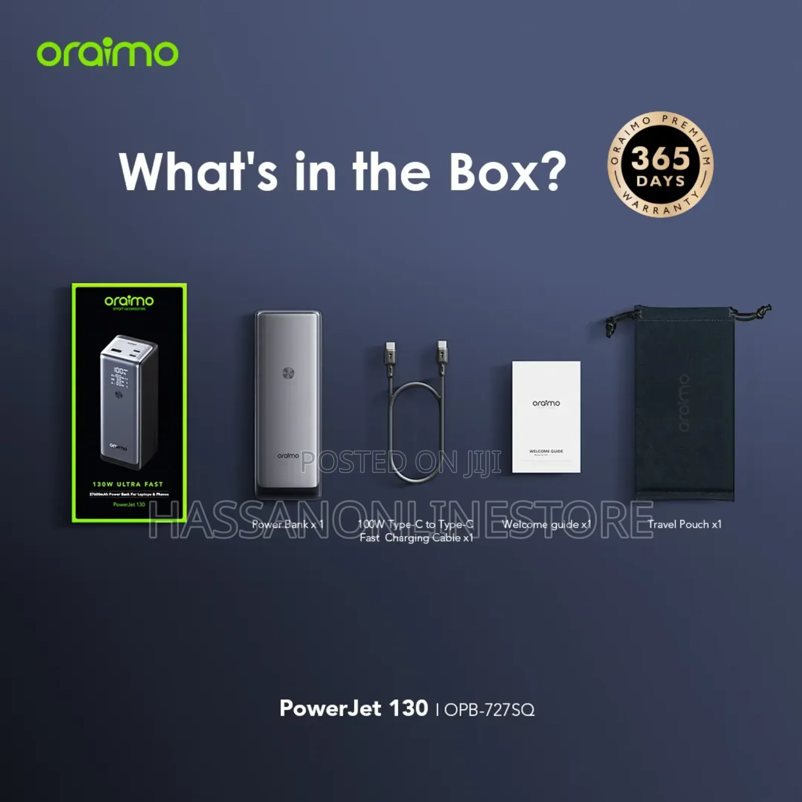 Oraimo Powerjet 130 27600mah 130w Power Bank