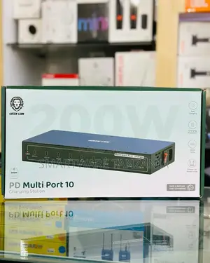 Green Lion Pd Multi Ports 10 Charging Station 200w - Black