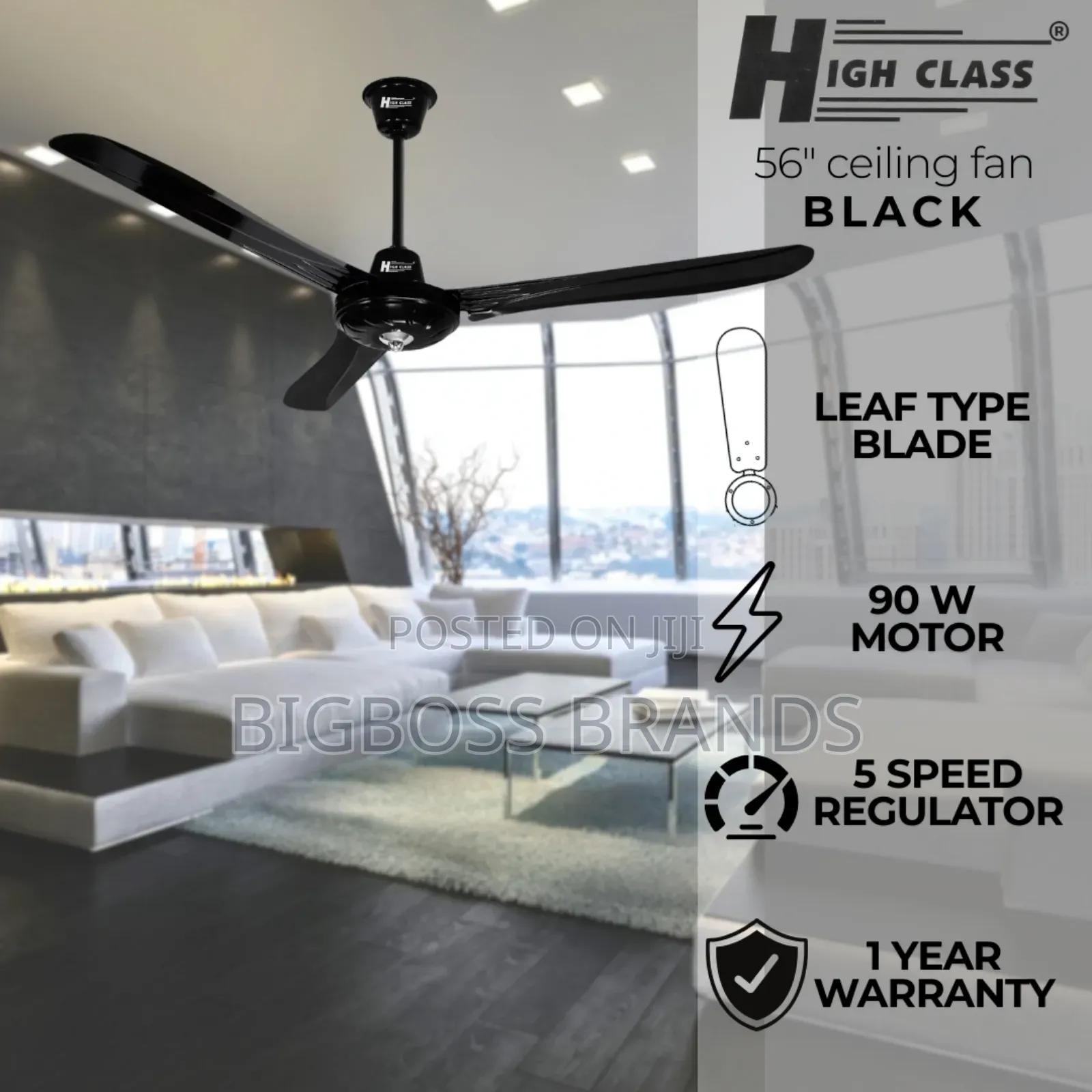 High Class Celling Fan Size 56 5speed Regulator