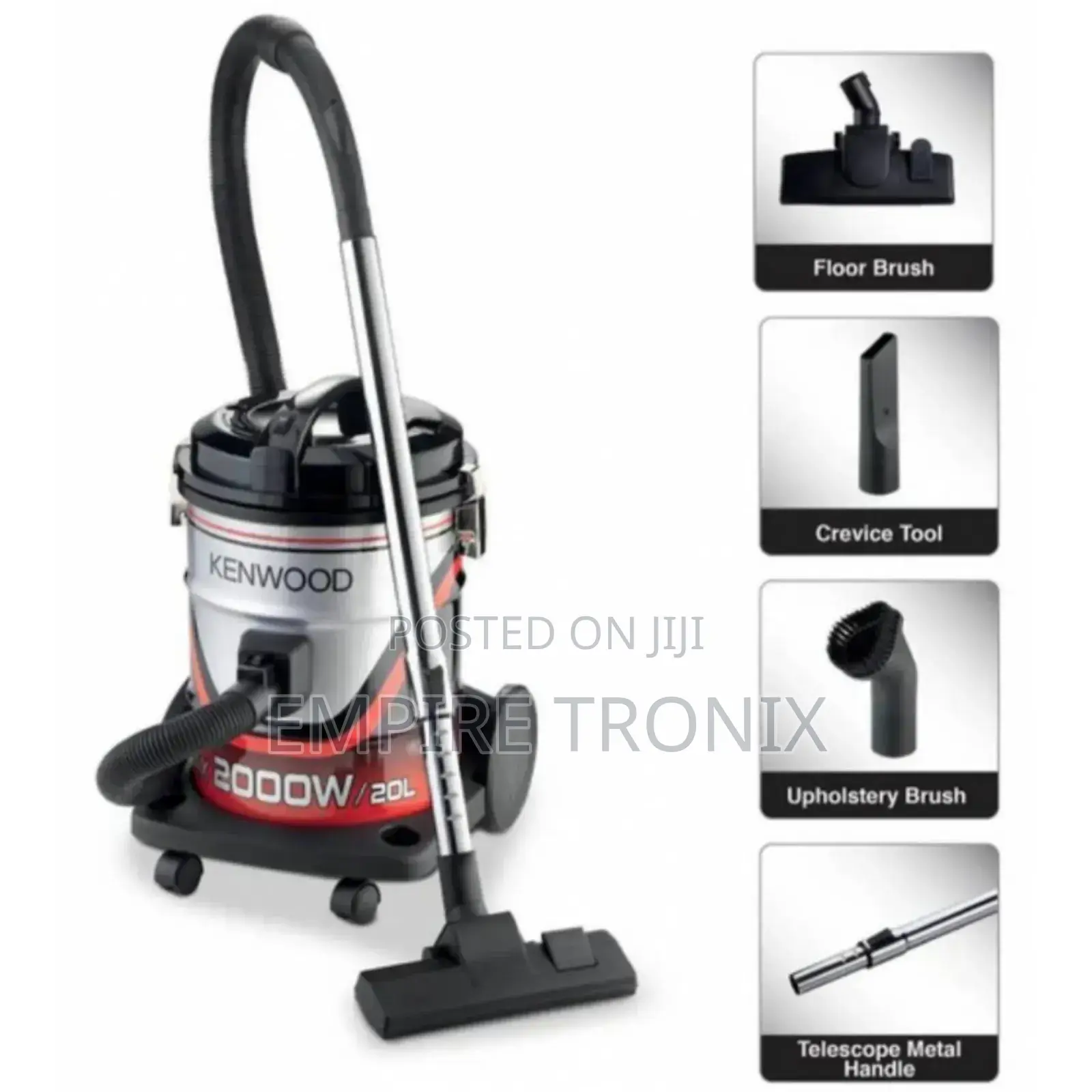 Kenwood Drum Vacuum Cleaner 2000w 20l Tank Vdm40.000br