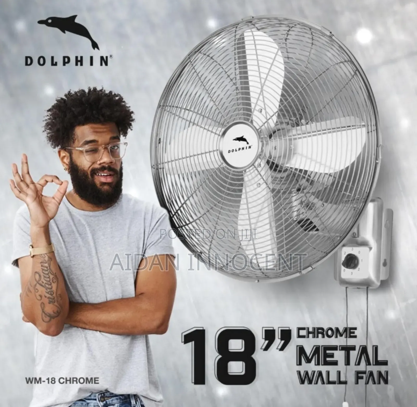 Dolphin Metalic Wall Fan 18