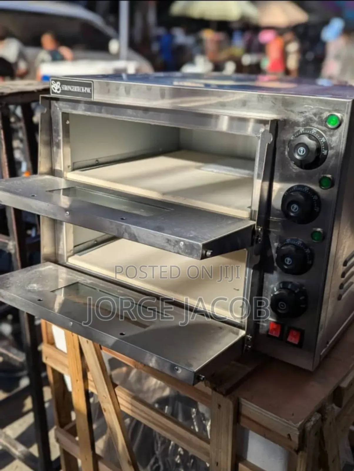 Double Deck Electric Pizza Oven Stainless Steel