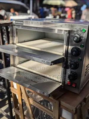 Double Deck Electric Pizza Oven Stainless Steel