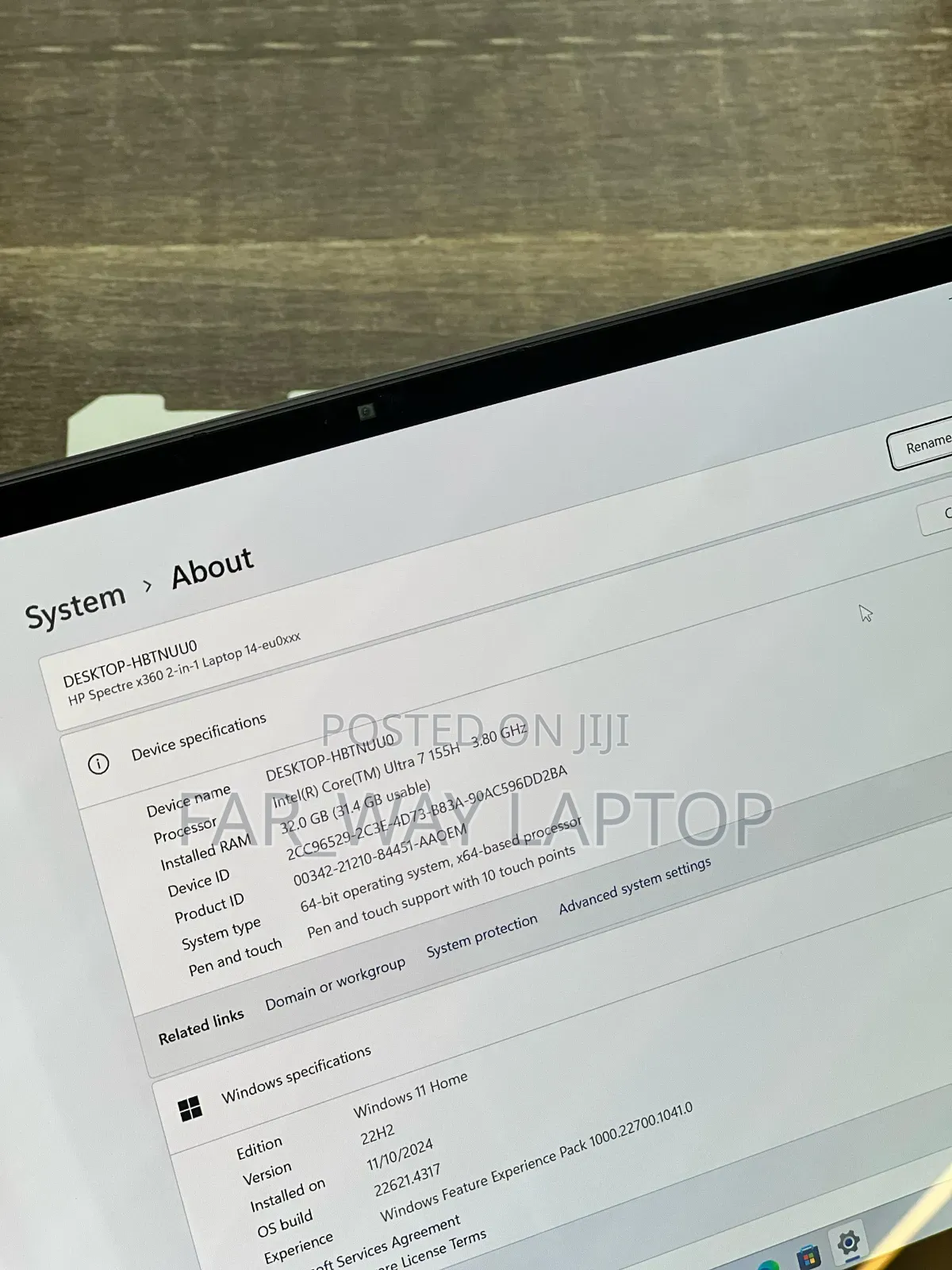 New Laptop HP Spectre 14 32GB Intel Core Ultra 7 SSD 1T