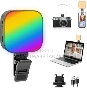 Rgb Fill Light, High Power Rechargeable Clip Video Light