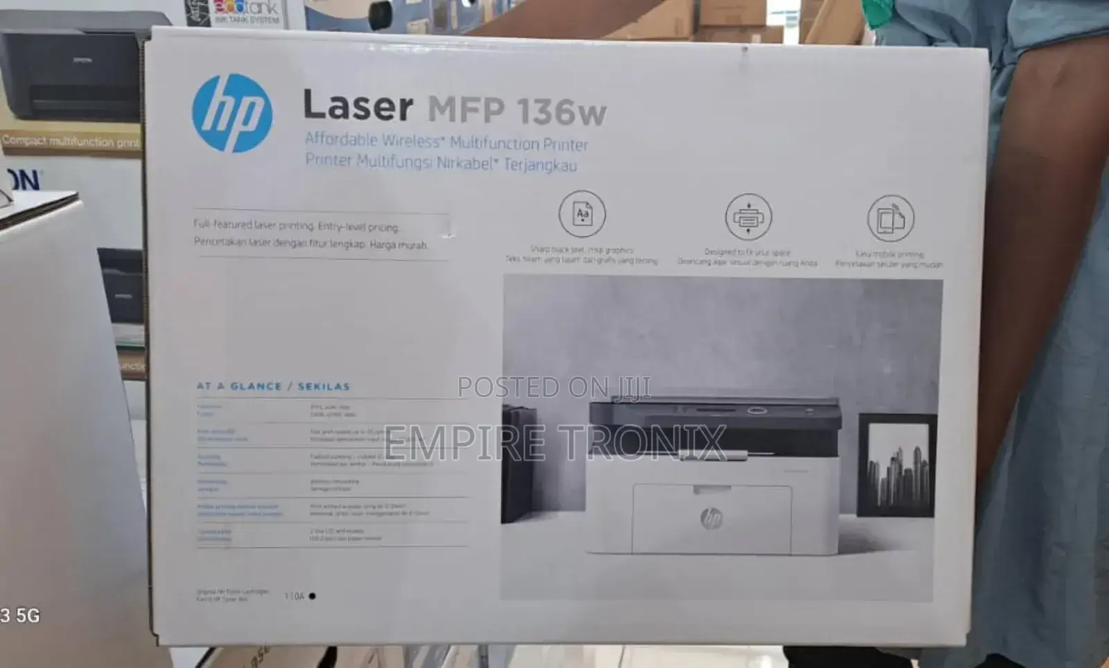 Hp Laserjet MFP 136w Multifunction Mono Printer