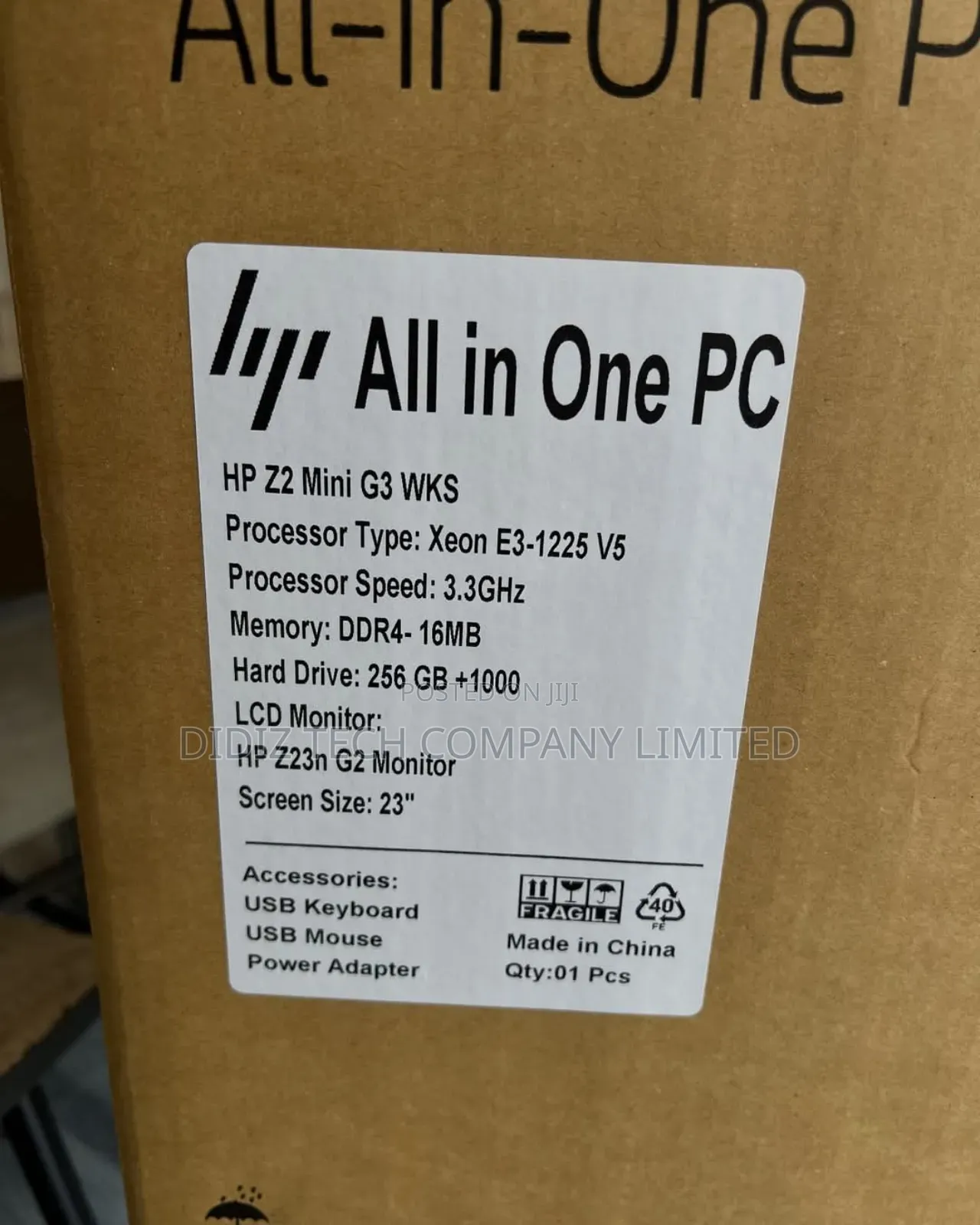Desktop Computer HP Z2 G4 Mini 16GB Intel Xeon HDD+SSD 1T
