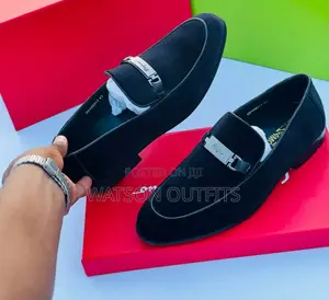 Deep Black Ferragamo Shoes