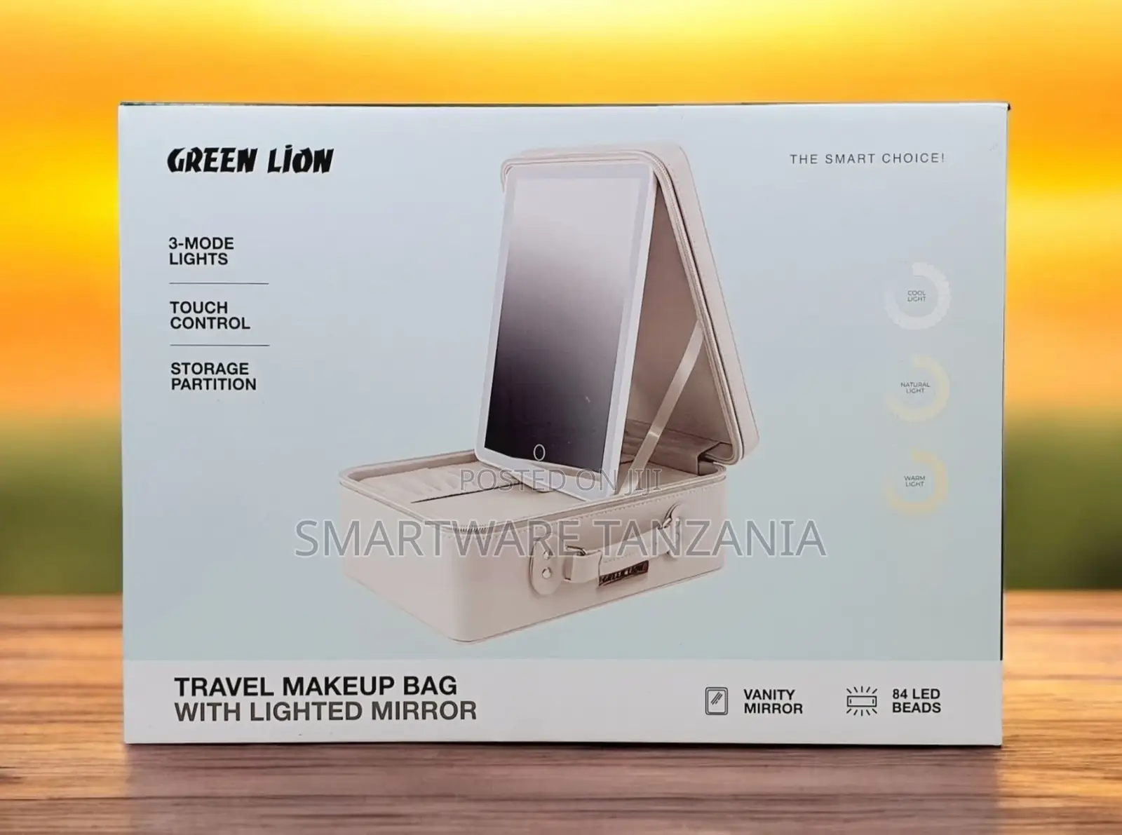Large Led Lighted Mirror Organizer Travel Essentials