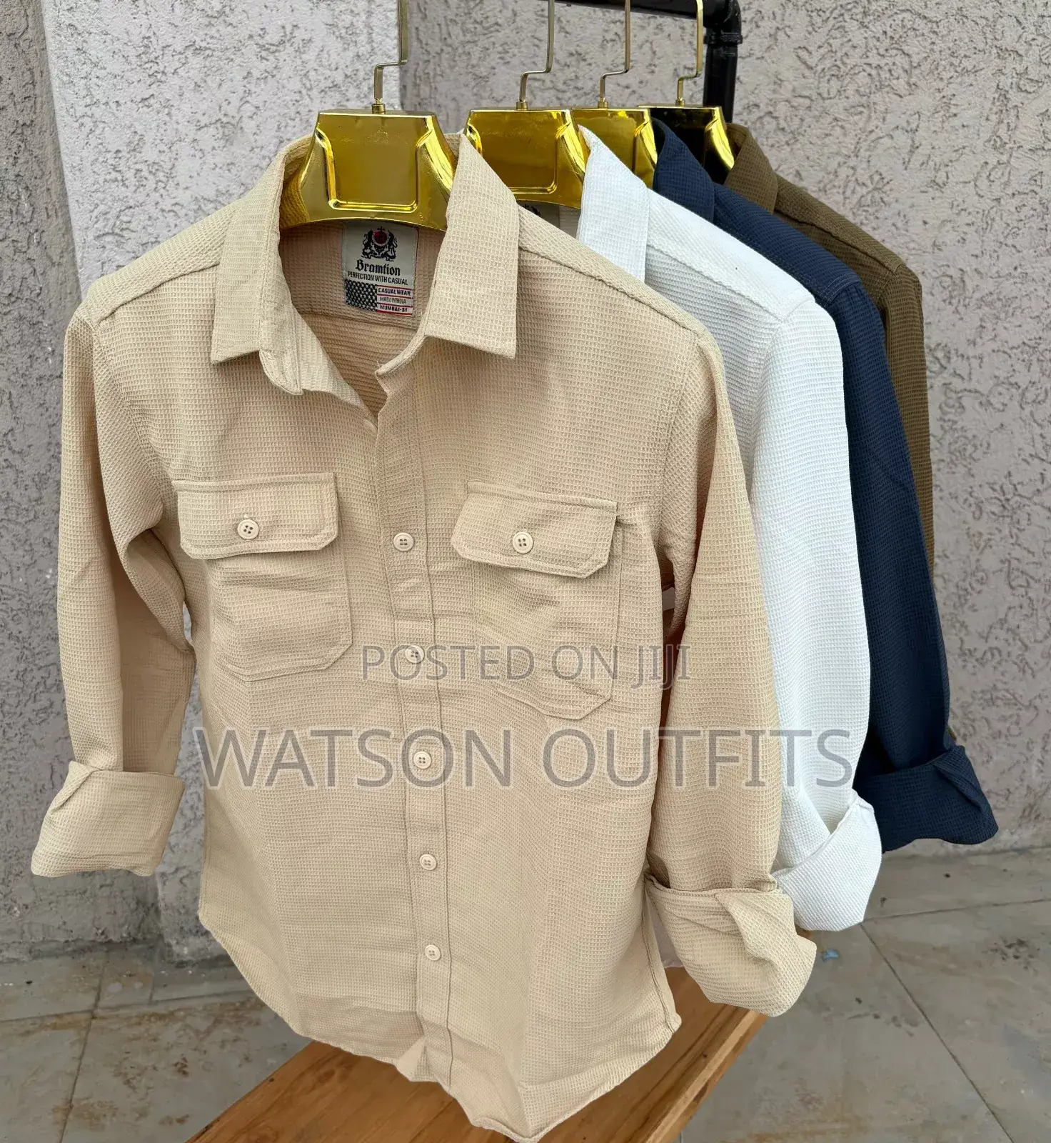 Double Pocket Shirts Za Material Ya India
