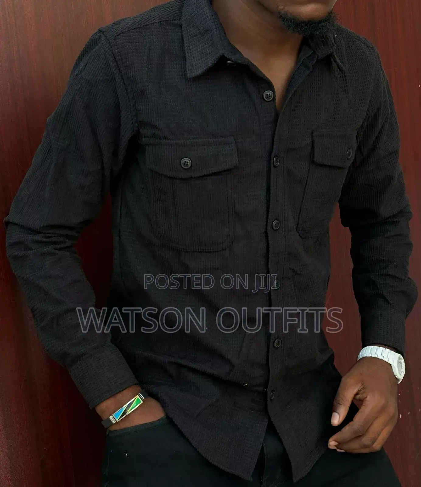 Double Pocket Shirts Za Material Ya India