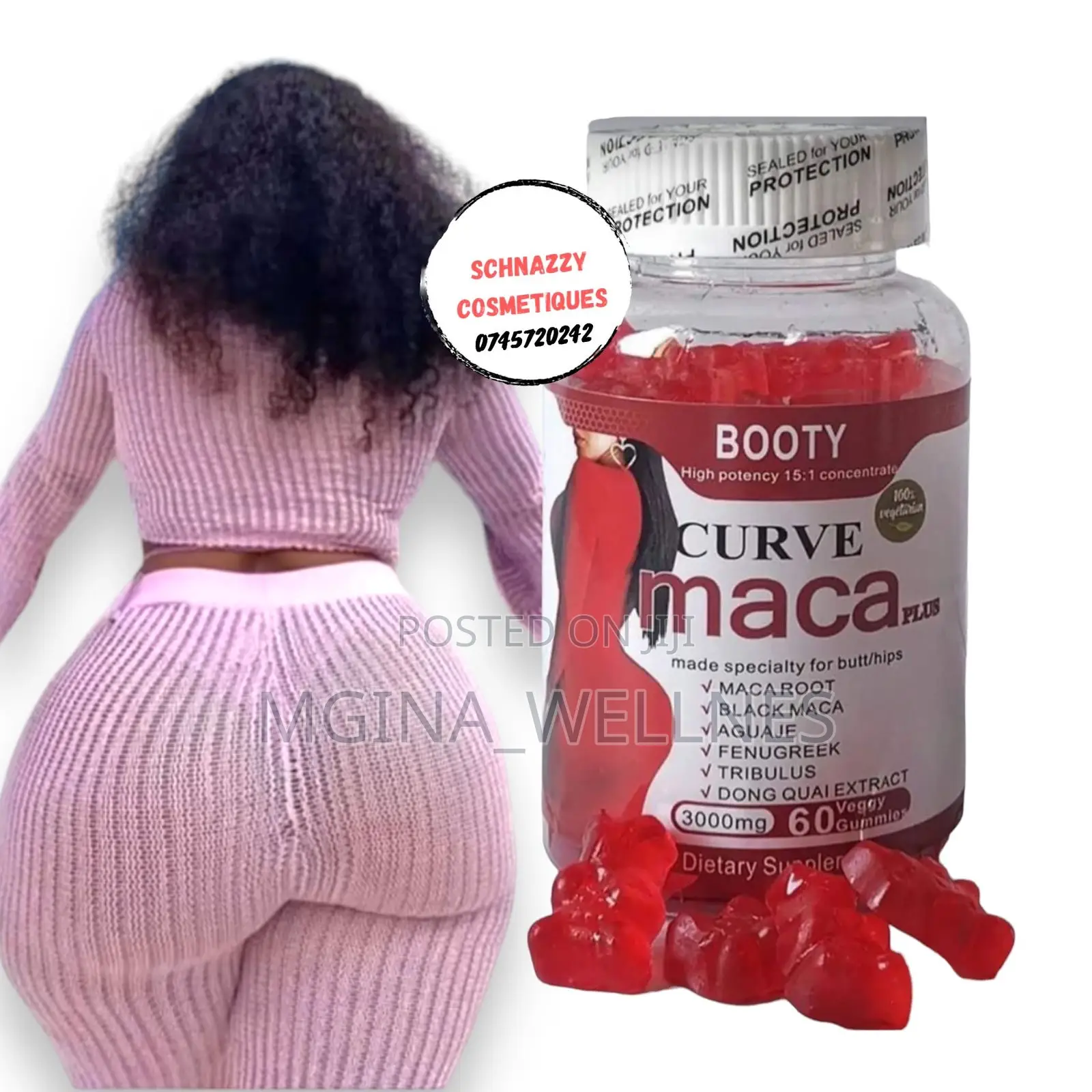 Booty Curve Gummies Extra Enhance,Enlarge,Thick,Firm Lift