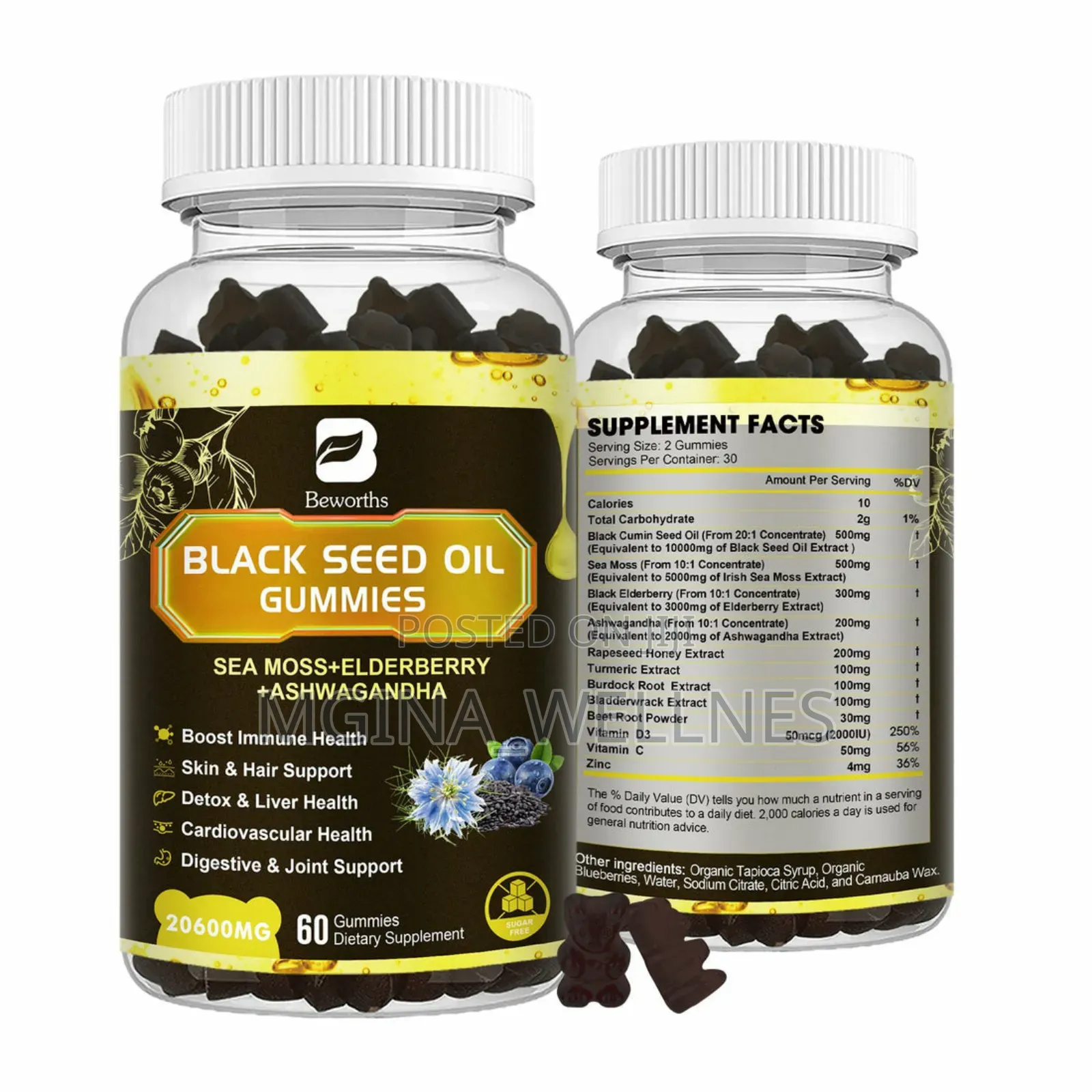 Beworths Black Seed Oil Gummies for Joint Support