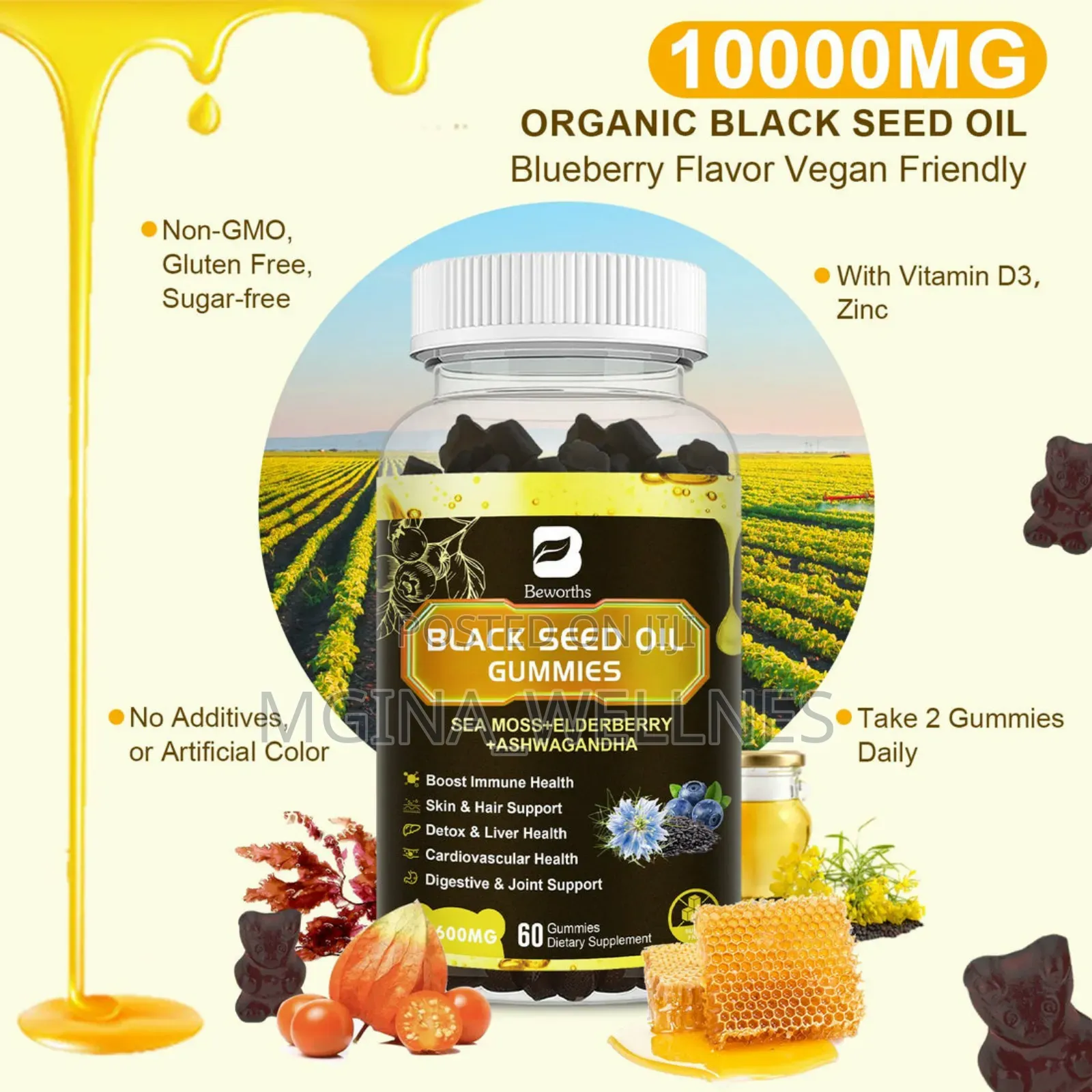 Beworths Black Seed Oil Gummies for Joint Support