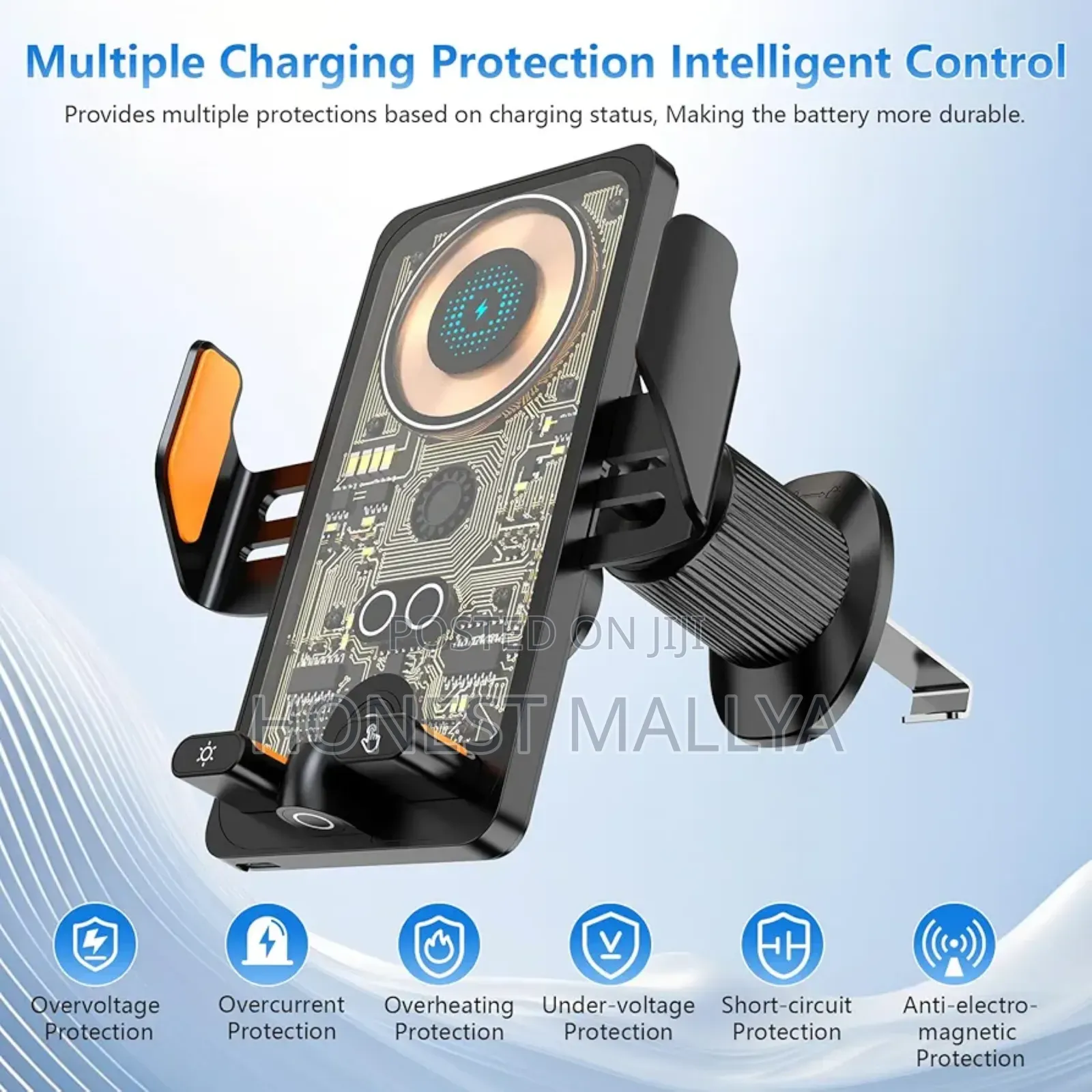 Wireless Car Charger Phone Holder Mount,