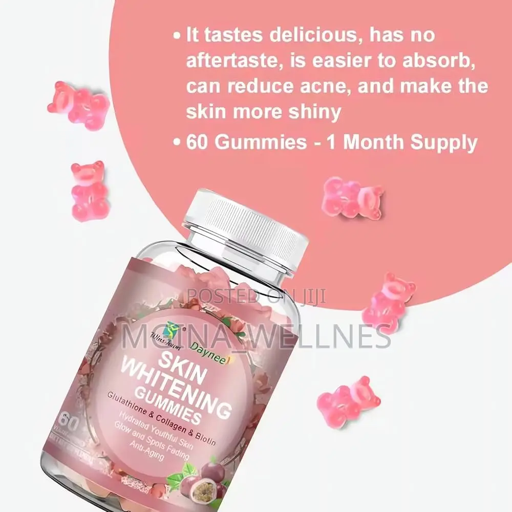 Skin Whitening Gummies, With Glutathione, Collagen and Bioth