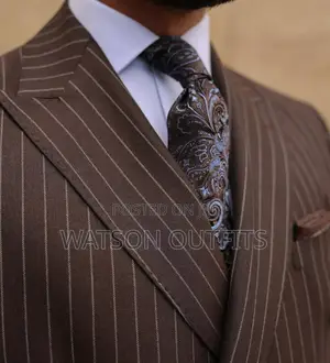 Suti Classic Ya Mistari Ya Brown