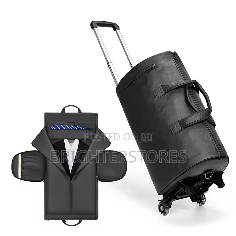 Suit Bag Leather With Wheels