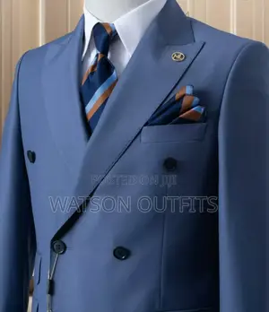 Suti Ya Cream Blue Ya 2 PCS Kwa Wanaume