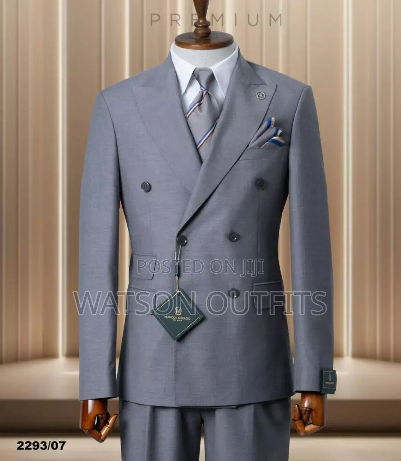 Suti Ya Kijivu Bluu Iliyokolea Ya 2pcs