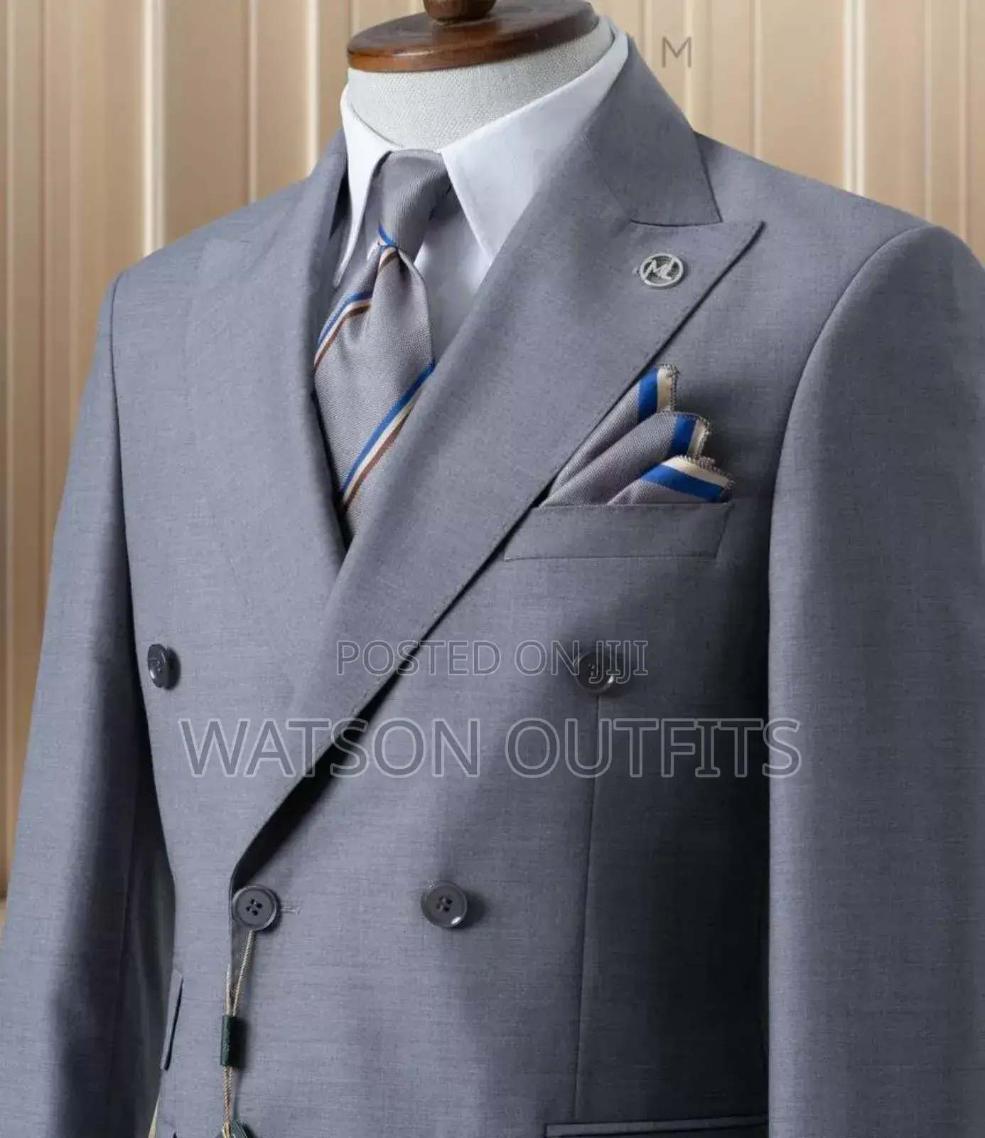 Suti Ya Kijivu Bluu Iliyokolea Ya 2pcs
